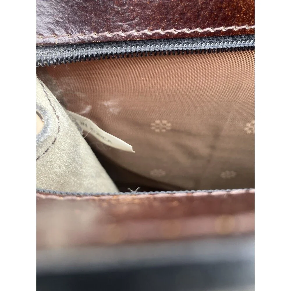 17”x11.5” VTG Brown Leather Briefcase 2 Handle Multiple Pockets Korea